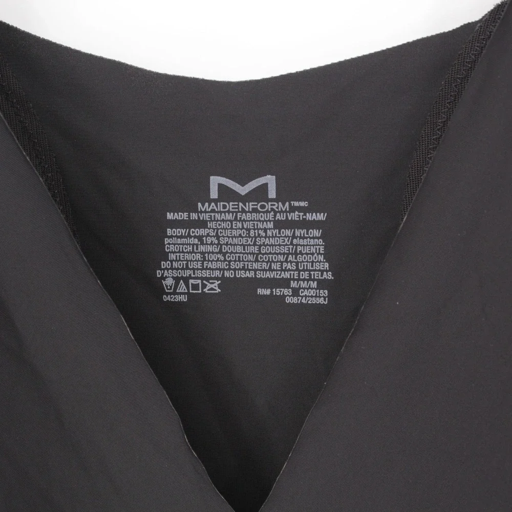 Maidenform Women's Black Firm Control Bodysuit Romper Size‎ M